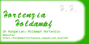 hortenzia holdampf business card